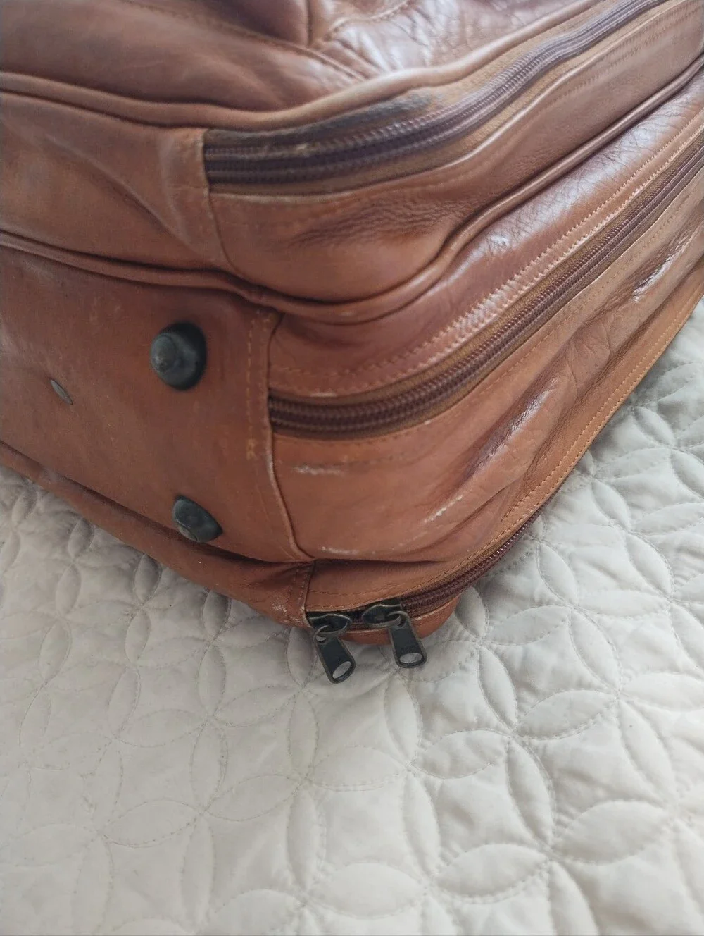 Piel Leather Vintage Colombian Duffel Travel Overnight Bag Weekender Early 90s
